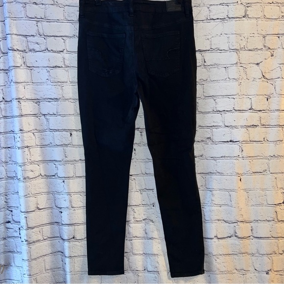 American Eagle High Rise Jeggings Button Fly Distressed Jeans Size 12 - Picture 3 of 9
